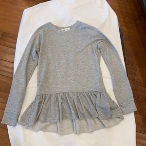 Anthropologie “Pure Good” ruffled long sleeve